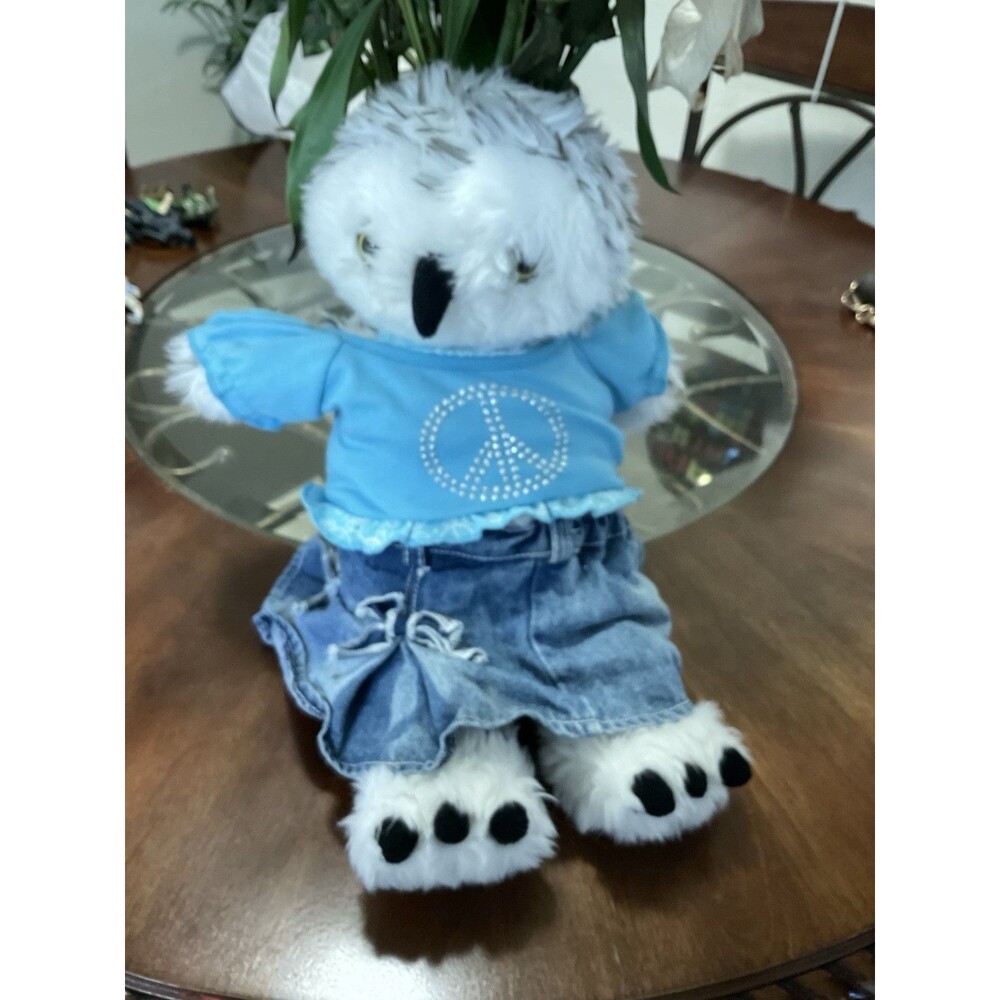 Build-a-Bear  SNOWY SPOTTED OWL 15" Plush EUC Clean and Soft - Retired